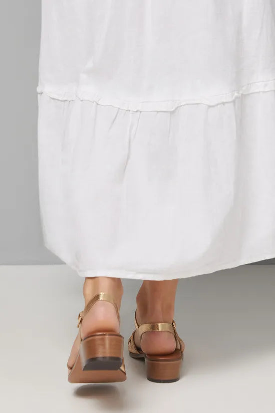 Dulcie Leather Twist Front Low Block Heel Sandals